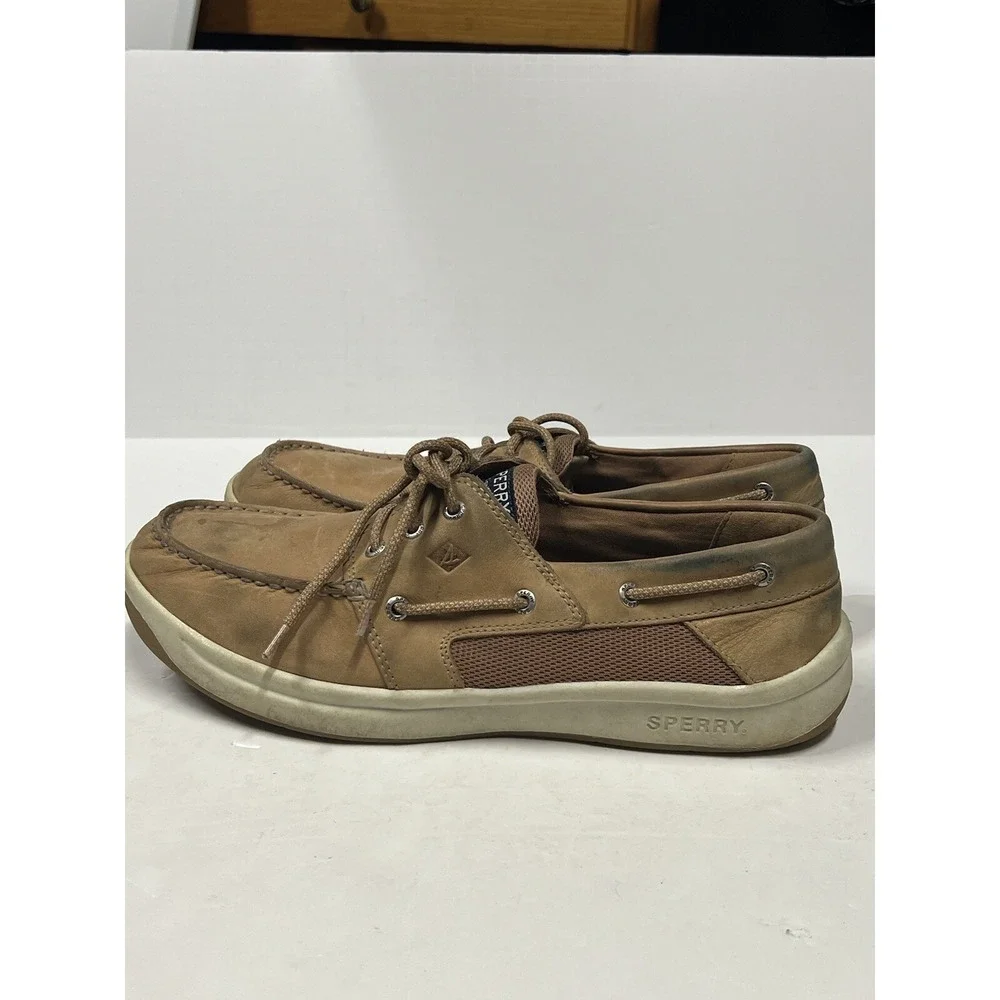 Sperry Top-Sider Men's Convoy 3-Eye‎ Linen Boat Shoes STS17627 Leather Size 13
